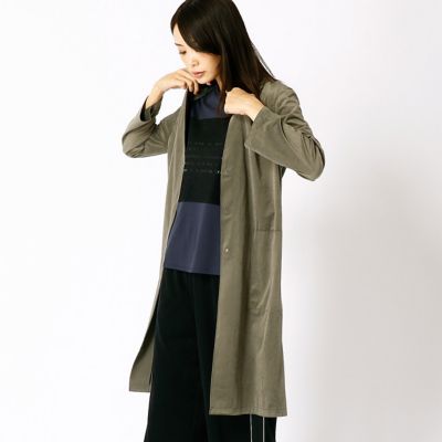 ＜COMME CA DU MODE/コムサデモード＞ マイクロファイバージャージーガウンジャケット(0107JC02) 02カーキ 【三越・伊勢丹/公式】
