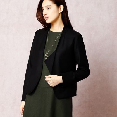 ＜COMME CA DU MODE/コムサデモード＞ ストレッチフラノノーカラージャケット(0109JC05) 09 【三越・伊勢丹/公式】