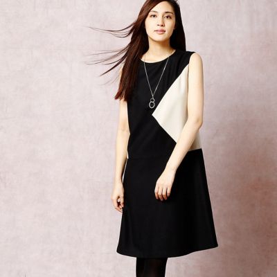 ＜COMME CA DU MODE/コムサデモード＞ ストレッチフラノノースリーブドレス(0109OC03) 01 【三越・伊勢丹/公式】