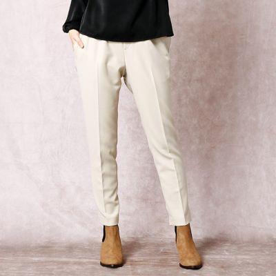 ＜COMME CA DU MODE/コムサデモード＞ ストレッチフラノセンタープレスイージーパンツ(0109PC12) スノー 【三越・伊勢丹/公式】