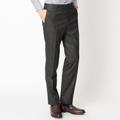 ＜COMME CA MEN ＞ エミネントシャンブレーストレッチスラックス(0701FZ10) チャコール 【三越・伊勢丹/公式】