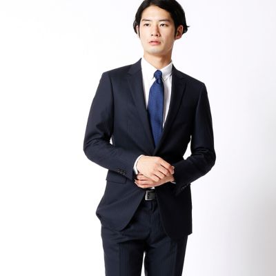 【SALE（三越）】＜COMME CA MEN ＞ クラシカルレールストライプスーツ(0702SZ15) ネイビー 【三越・伊勢丹/公式】