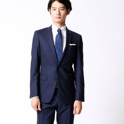 【SALE（三越）】＜COMME CA MEN ＞ クラシカルレールストライプスーツ(0702SZ15) ブルー 【三越・伊勢丹/公式】
