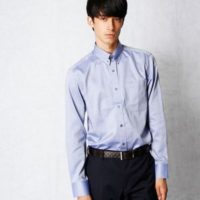 ＜COMME CA MEN ＞ ALBINIオックスフォードドレスシャツ(0708HS09) ネイビー 【三越・伊勢丹/公式】