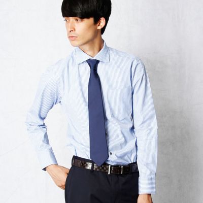 ＜COMME CA MEN ＞ MONTIボールドストライプシャツ(0708HW10) サックス 【三越・伊勢丹/公式】