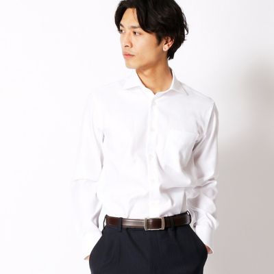 ＜COMME CA MEN ＞ 形態安定ホワイトドビードレスシャツ(0708HZ04) ソノタ ガラ3 【三越・伊勢丹/公式】