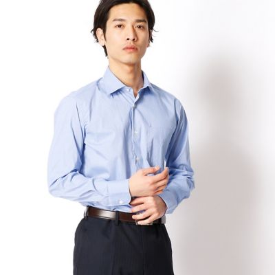 ＜COMME CA MEN ＞ ドットドビードレスシャツ(0708HZ08) サックス 【三越・伊勢丹/公式】