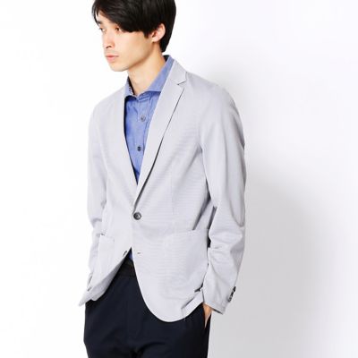 【SALE（三越）】＜COMME CA MEN ＞ ストライプシャツジャケット(0715JZ15) グレー 【三越・伊勢丹/公式】