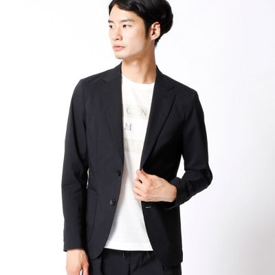 【SALE（三越）】＜COMME CA MEN ＞ クールマックスサッカージャケット(0715JZ20) ブラック 【三越・伊勢丹/公式】