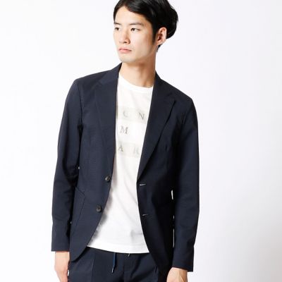 【SALE（三越）】＜COMME CA MEN ＞ クールマックスサッカージャケット(0715JZ20) ネイビー 【三越・伊勢丹/公式】
