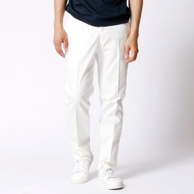 ＜COMME CA MEN ＞ ナノスフェアシャンブレーストレッチパンツ(0725PZ17) ホワイト 【三越・伊勢丹/公式】