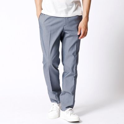 ＜COMME CA MEN ＞ ナノスフェアシャンブレーストレッチパンツ(0725PZ17) ネイビー 【三越・伊勢丹/公式】