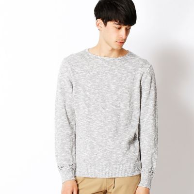 【SALE（三越）】＜COMME CA MEN ＞ カギ針切替ボートネックプルオーバー(0734KZ15) ライトグレー 【三越・伊勢丹/公式】