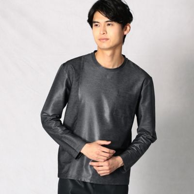 ＜COMME CA MEN ＞ ウォッシャブル天竺クルーネックTシャツ(0740TW03) ブラック 【三越・伊勢丹/公式】