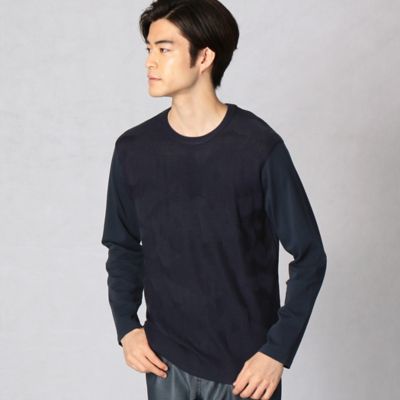＜COMME CA MEN ＞ ウォッシャブル天竺ハイネックTシャツ(0740TW04) ネイビー 【三越・伊勢丹/公式】