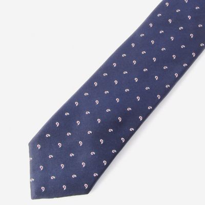 ＜COMME CA MEN ＞ プチペイズリー小紋ネクタイ(0766NZ25) ネイビー 【三越・伊勢丹/公式】