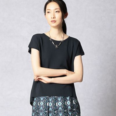 ＜ARTISAN/アルチザン＞ 強撚レーヨンニットプルオーバー(0801IC07) ネイビー 【三越・伊勢丹/公式】