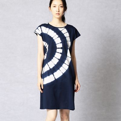＜ARTISAN/アルチザン＞ 花火絞りTシャツドレス(0802OB02) 紺 【三越・伊勢丹/公式】