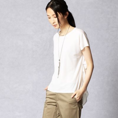 ＜ARTISAN/アルチザン＞ トリアセドライスムースデザインTシャツ(0820EB02) ホワイト 【三越・伊勢丹/公式】