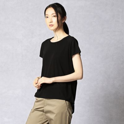 ＜ARTISAN/アルチザン＞ トリアセドライスムースデザインTシャツ(0820EB02) クロ 【三越・伊勢丹/公式】