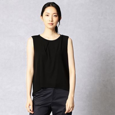 ＜ARTISAN/アルチザン＞ トリアセドライスムースノースリーブカットソー(0820EB03) クロ 【三越・伊勢丹/公式】