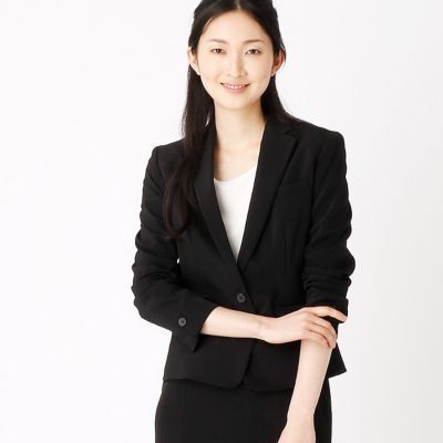 ＜COMME CA ISM (レディース）＞ 1つ釦ジャケット スーツ セットアップ(1201GZ10) 05ブラック 【三越・伊勢丹/公式】