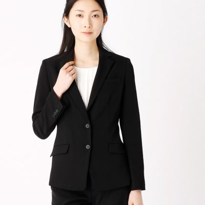 ＜COMME CA ISM (レディース）＞ 2つ釦ジャケット スーツ セットアップ(1201GZ11) 05ブラック 【三越・伊勢丹/公式】