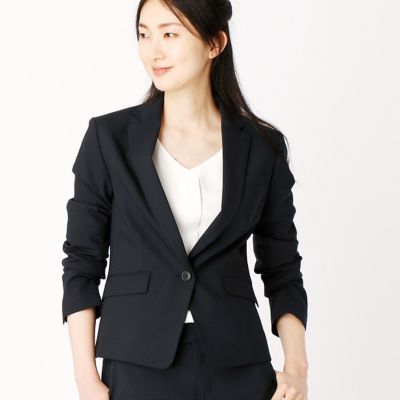 ＜COMME CA ISM (レディース）＞ 一つ釦ジャケット スーツ セットアップ(1203GZ01) 09ネイビー 【三越・伊勢丹/公式】