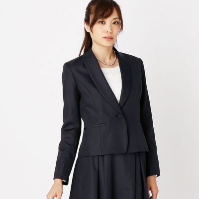 ＜COMME CA ISM (レディース）＞ ショールカラージャケット(1207GZ12) 09ネイビー 【三越・伊勢丹/公式】