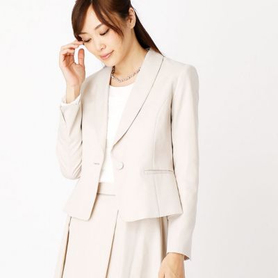 ＜COMME CA ISM (レディース）＞ ショールカラージャケット(1207GZ12) 15ベージュ 【三越・伊勢丹/公式】