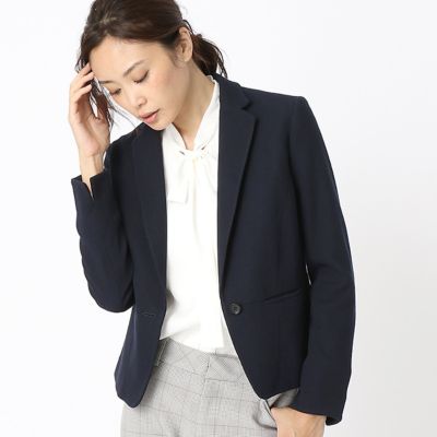 ＜COMME CA ISM (レディース）＞ テーラードジャケット(1220JW07) 09ネイビー 【三越・伊勢丹/公式】