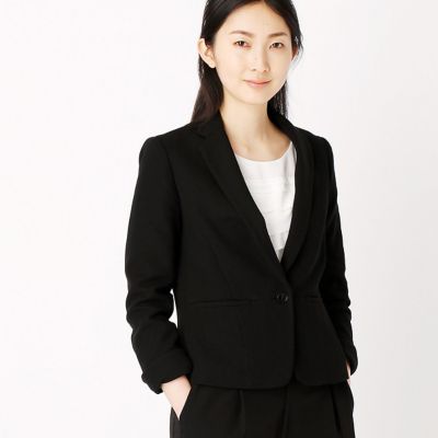 ＜COMME CA ISM (レディース）＞ テーラードジャケット スーツ セットアップ(1220JZ07) 05ブラック 【三越・伊勢丹/公式】