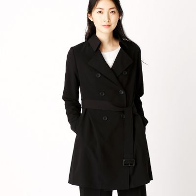 ＜COMME CA ISM (レディース）＞ トレンチコート(1225MZ01) 05ブラック 【三越・伊勢丹/公式】