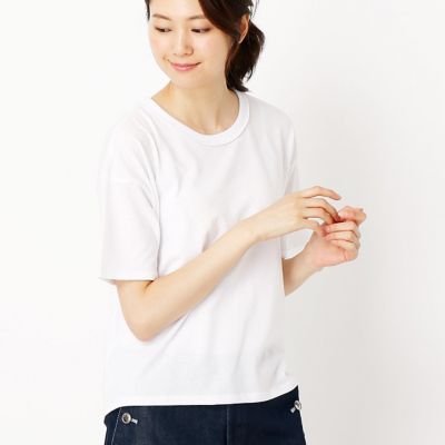 ＜COMME CA ISM (レディース）＞ プリントロゴTシャツ(1264CZ10) 01ホワイト 【三越・伊勢丹/公式】