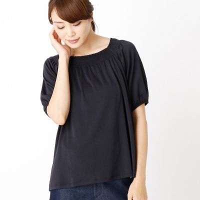 【SALE（三越）】＜COMME CA ISM (レディース）＞ オフショルダーブラウス(1268CC09) 09ネイビー 【三越・伊勢丹/公式】