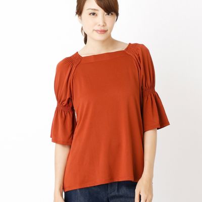 【SALE（三越）】＜COMME CA ISM (レディース）＞ シャーリングブラウス(1268CC10) 33レンガ 【三越・伊勢丹/公式】