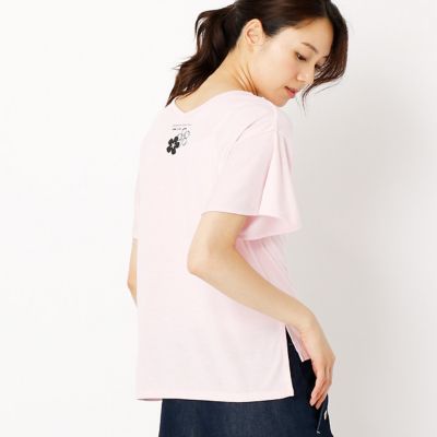 【SALE（三越）】＜COMME CA ISM (レディース）＞ ペールトーンプリントTシャツ(1268CZ21) 11ピンク 【三越・伊勢丹/公式】