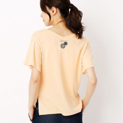 【SALE（三越）】＜COMME CA ISM (レディース）＞ ペールトーンプリントTシャツ(1268CZ21) 13オレンジ 【三越・伊勢丹/公式】