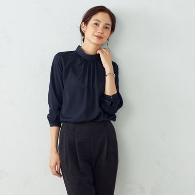 ＜COMME CA ISM (レディース）＞ カットソーブラウス(1269CW01) 09ネイビー 【三越・伊勢丹/公式】