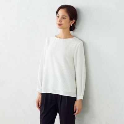＜COMME CA ISM (レディース）＞ プルオーバー(1269CW03) 01ホワイト 【三越・伊勢丹/公式】