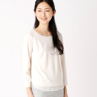 ＜COMME CA ISM (レディース）＞ タック使いカットソーブラウス(1269CZ01) 15ベージュ 【三越・伊勢丹/公式】