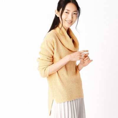 ＜COMME CA ISM (レディース）＞ オフタートルニット(1277KX25) 13オレンジ 【三越・伊勢丹/公式】