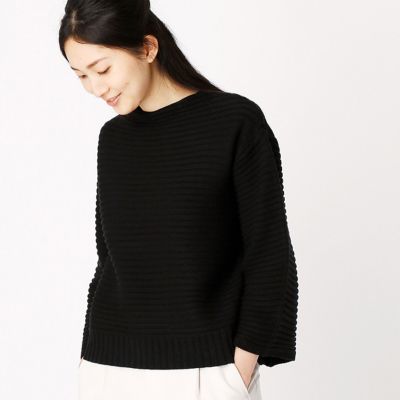 ＜COMME CA ISM (レディース）＞ ボトルネックチュニック(1277KX26) 05ブラック 【三越・伊勢丹/公式】