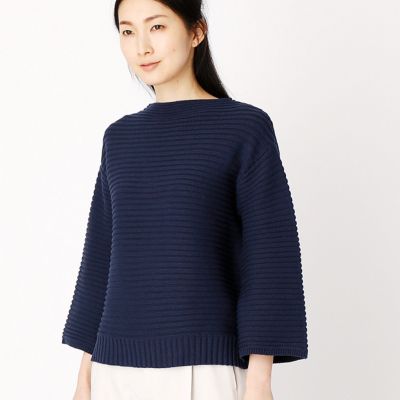 ＜COMME CA ISM (レディース）＞ ボトルネックチュニック(1277KX26) 09ネイビー 【三越・伊勢丹/公式】