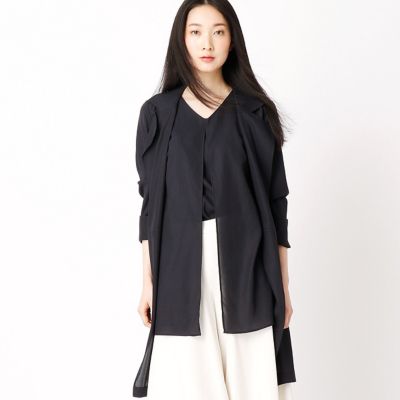 【SALE（三越）】＜COMME CA DU MODE/コムサデモード＞ ダブルフェイスボイルシャツコート(1503MZ03) 03ブラック系 【三越・伊勢丹/公式】