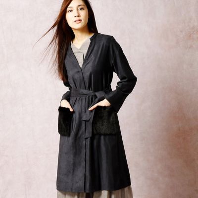 ＜COMME CA DU MODE/コムサデモード＞ エコスエードシャツコート(1503VC06) 02 【三越・伊勢丹/公式】