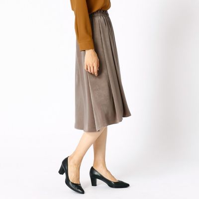 ＜COMME CA DU MODE/コムサデモード＞ ヌバック調サテンデザインスカート(1538FC01) 02 【三越・伊勢丹/公式】
