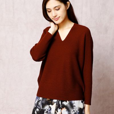 ＜COMME CA DU MODE/コムサデモード＞ スーパーファインメリノガーター編みニット(1550IC11) 02 【三越・伊勢丹/公式】