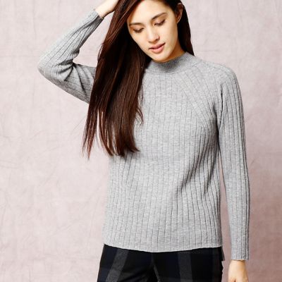 ＜COMME CA DU MODE/コムサデモード＞ スーパーファインメリノワイドリブセーター(1550IC12) 01 【三越・伊勢丹/公式】