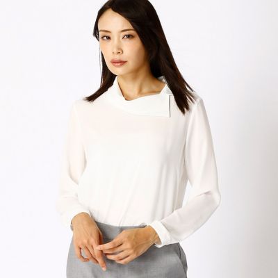 ＜COMME CA DU MODE/コムサデモード＞ ポリエステルソフトビエラブラウス(1573HC03) 01ホワイト 【三越・伊勢丹/公式】